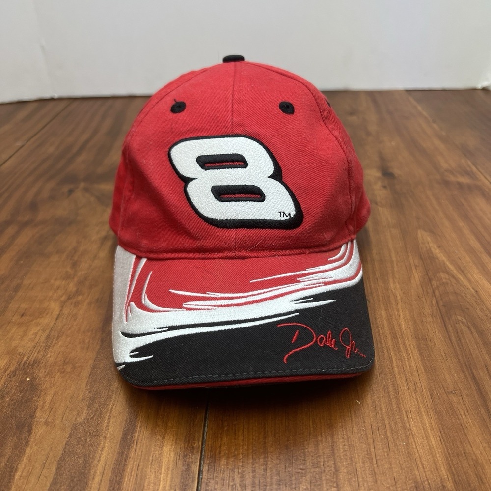 Vintage Dale Earnhardt Jr 8 Racing Winners Circle NASCAR Red Strapback Hat Rare